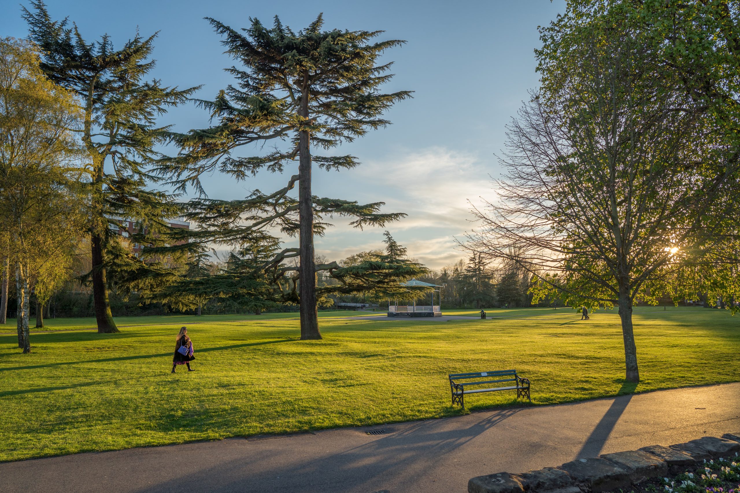Leamington Spa park on sunny day -motorhomes for sale in Leamington Spa