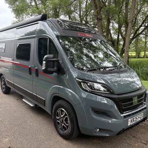 2025 Dethleffs Globetrail 600DS automatic campervan in Lanzarote Grey with panoramic rooflight and solar panel
